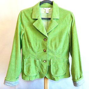 Sundance women's blazer jacket green corduroy sz 6